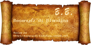 Besenyődi Blandina névjegykártya